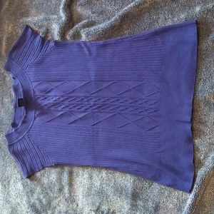Royal blue Maurices cabled short sleeve sweater